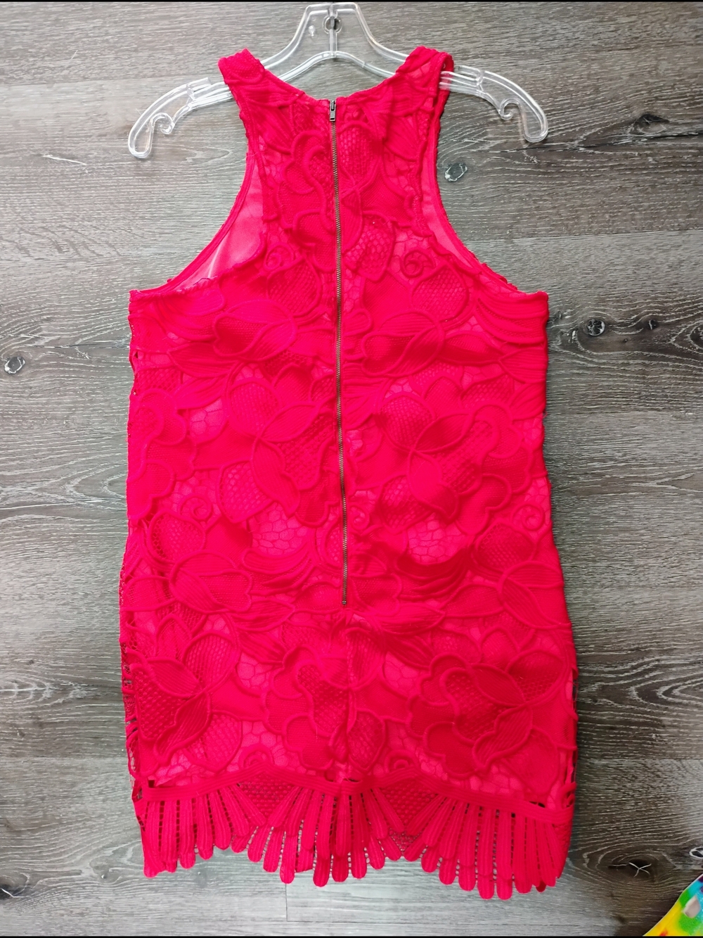Lovers + Friends Red Lace Halter Mini Dress Size M - Picture 5 of 5